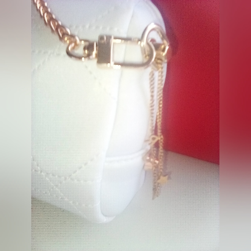Christian Dior White Quilted Crossbody Gold Chain Star Charm GWP - Picture 9 of 16